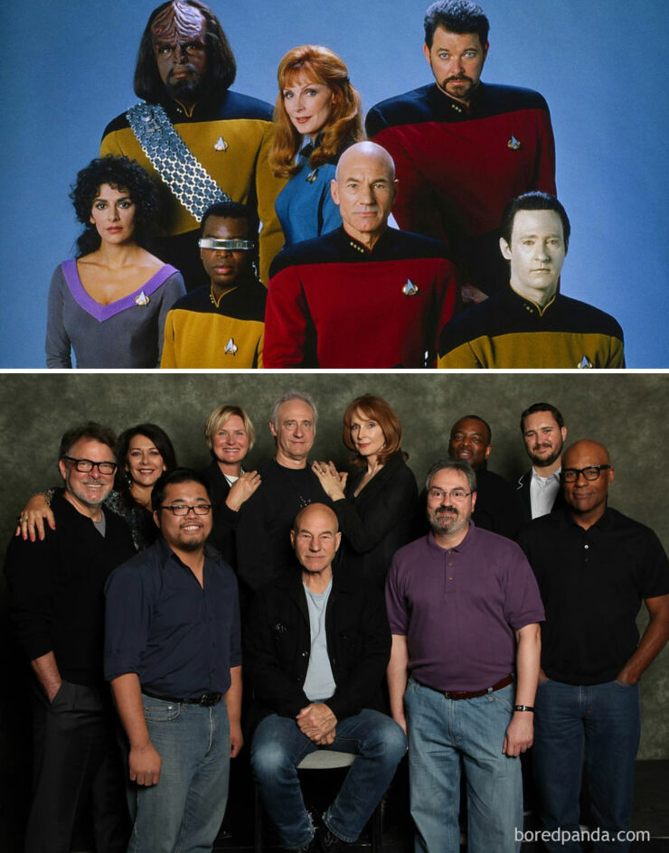 Tv & Movie Cast Reunions - Star Trek- The Next Generation 1987 Vs. 2012