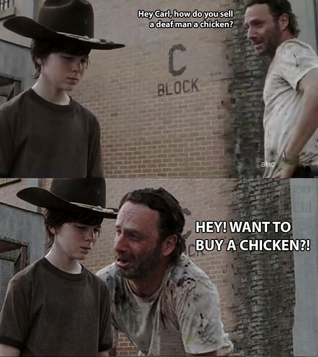 coral walking dead meme