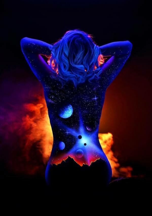 John Poppleton blacklight body paint 02.