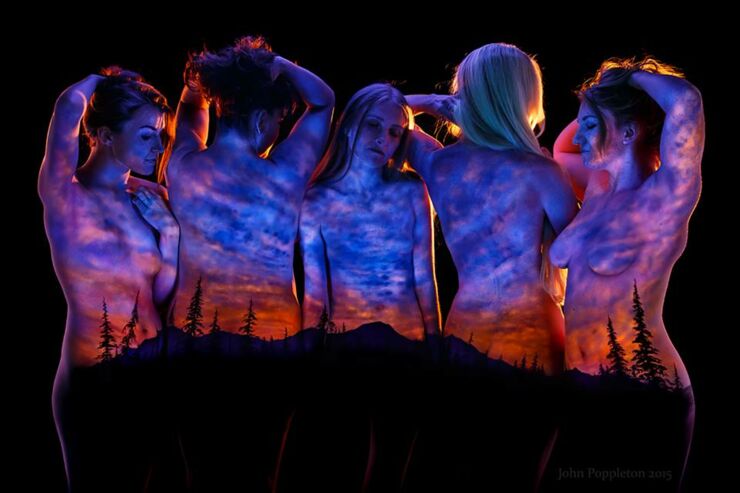 John Poppleton's Black Light Body Painting Photography - AskMen