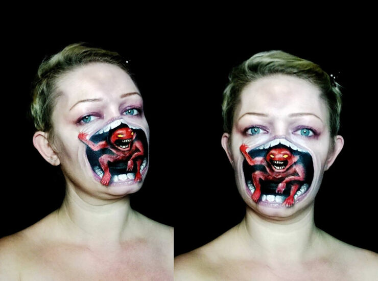 Scary face makeup 10.