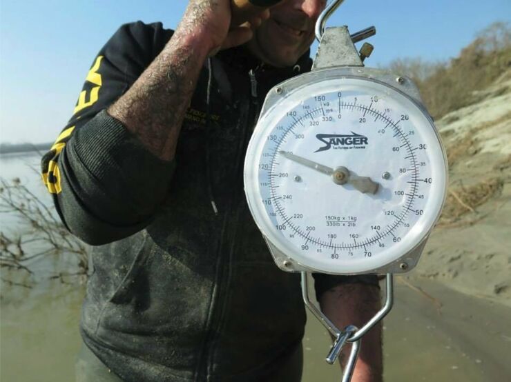 Italian Man catches Giant Catfish