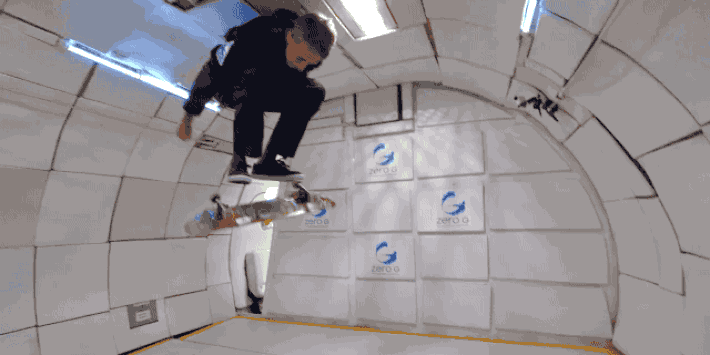 Tony Hawk Skates In Zero Gravity