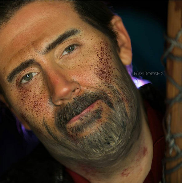 The Walking Dead makeup tutorial Negan 05.
