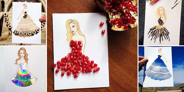 Illustrator Creates Stunningly Creative Cut-Out Dresses