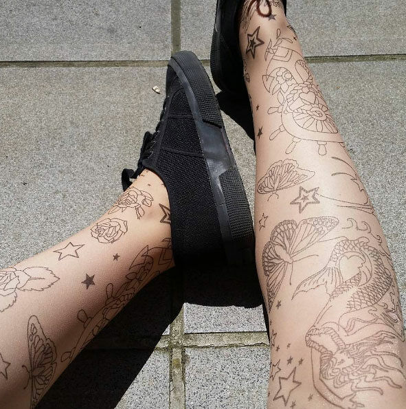 tattoo tights tatul etsy 05.