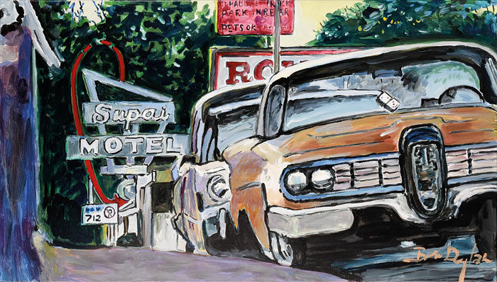 Classic-Car-Show,-Cleveland,-Ohio,-2015–2016.-Acrylic-on-canvas,-71.1-x-121