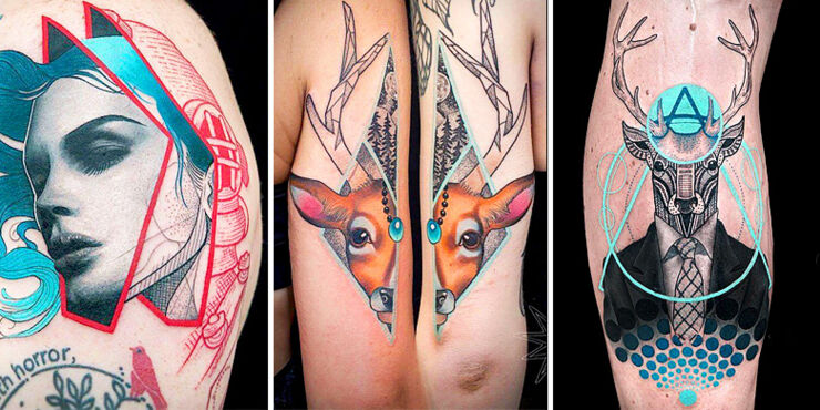 Chris Rigoni's Vibrant Tattoos Are Cosmically Surreal
