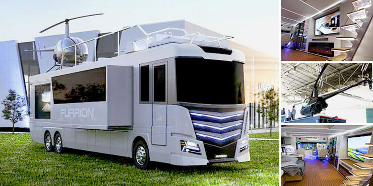 Furrion Elysium, A Luxury RV Complete With Helicopter