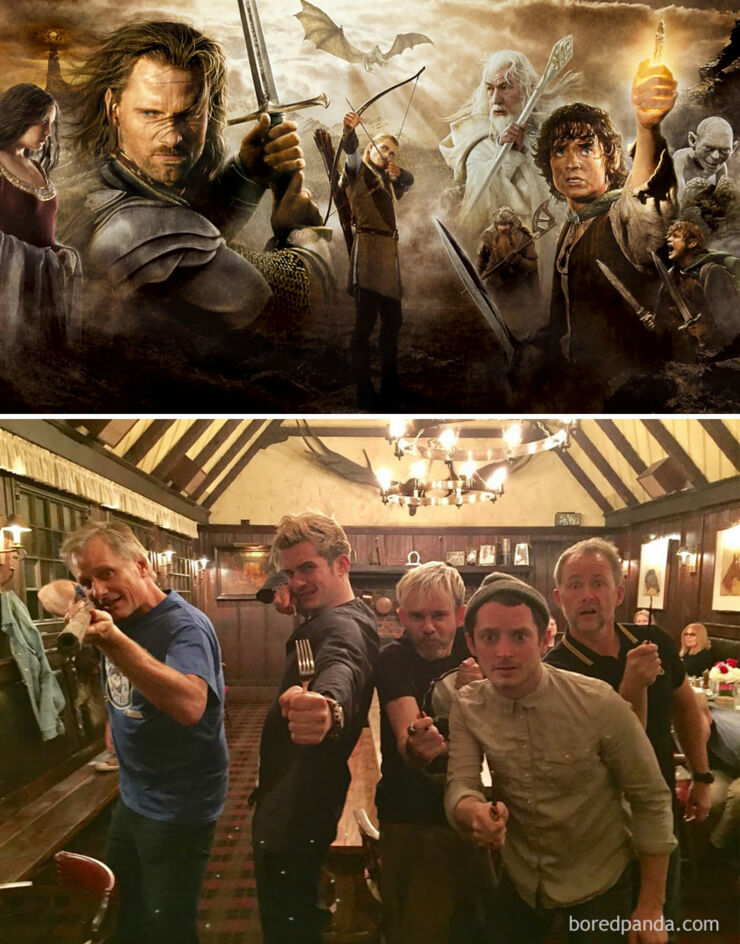 Tv & Movie Cast Reunions - Lord Of The Rings- 2001 Vs. 2017