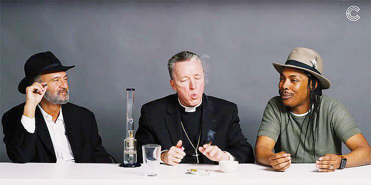 A Rabbi, a Priest and a Gay Atheist Amoke Weed and Get Stoned Together.