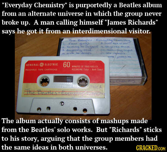 'Everyday Chemistry' is a Beatles album from an alternate universe.