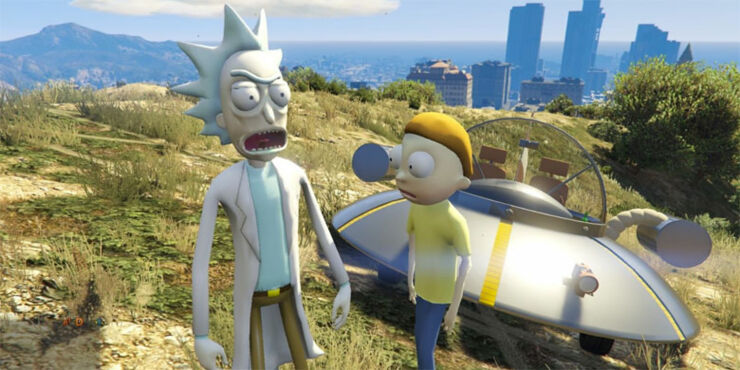 Rick and Morty GTA 5 Mod Feature.