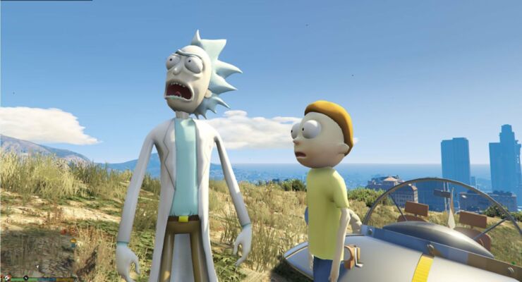 gta 5 rick and morty mod