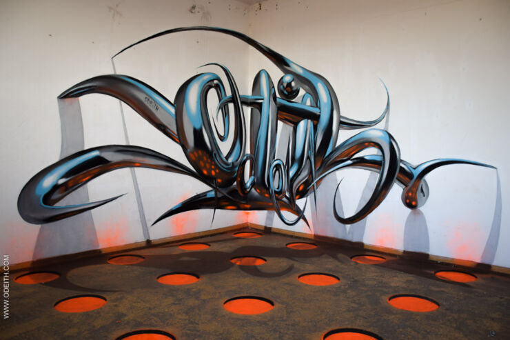 Sergio Odeith’s Anamorphic 3D Graffiti Letters 26.