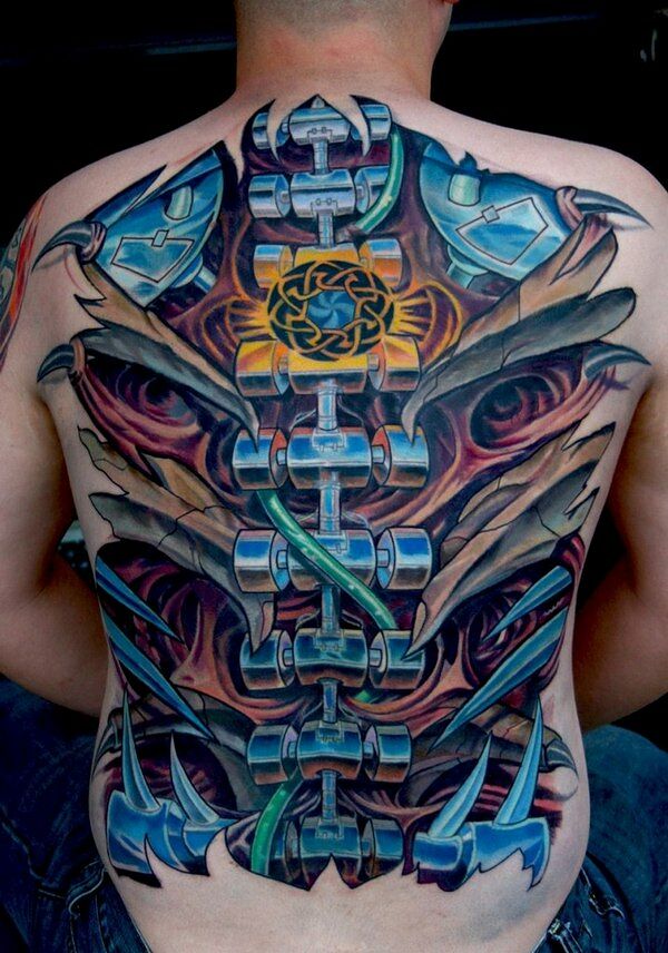 30 Biomechanical Tattoo Designs HR Giger Fans Will Adore