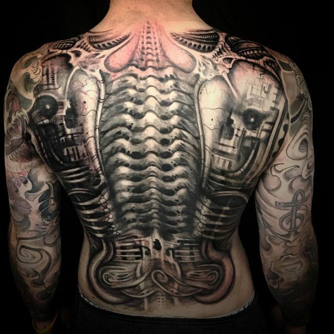 30 Biomechanical Tattoo Designs HR Giger Fans Will Adore