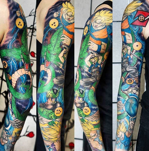 Phresh Ink  Dragon Ball Z sleeve by bisselltattoos  Facebook