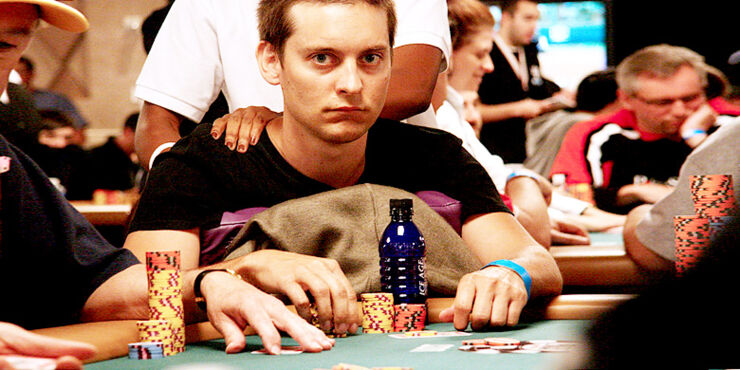 Celebrity Poker Players Tobey Maguire.