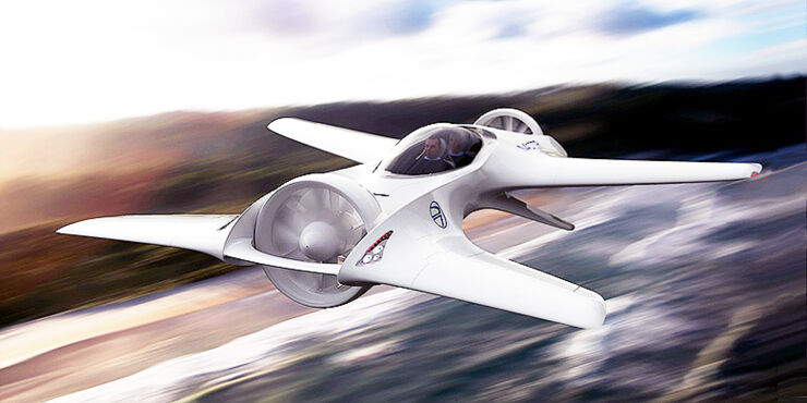 DeLorean DR-7 VTOL Aircraft flying car.