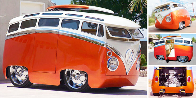 Ron Berry 1965 Cartoon Custom VW Bus Surf Seeker.