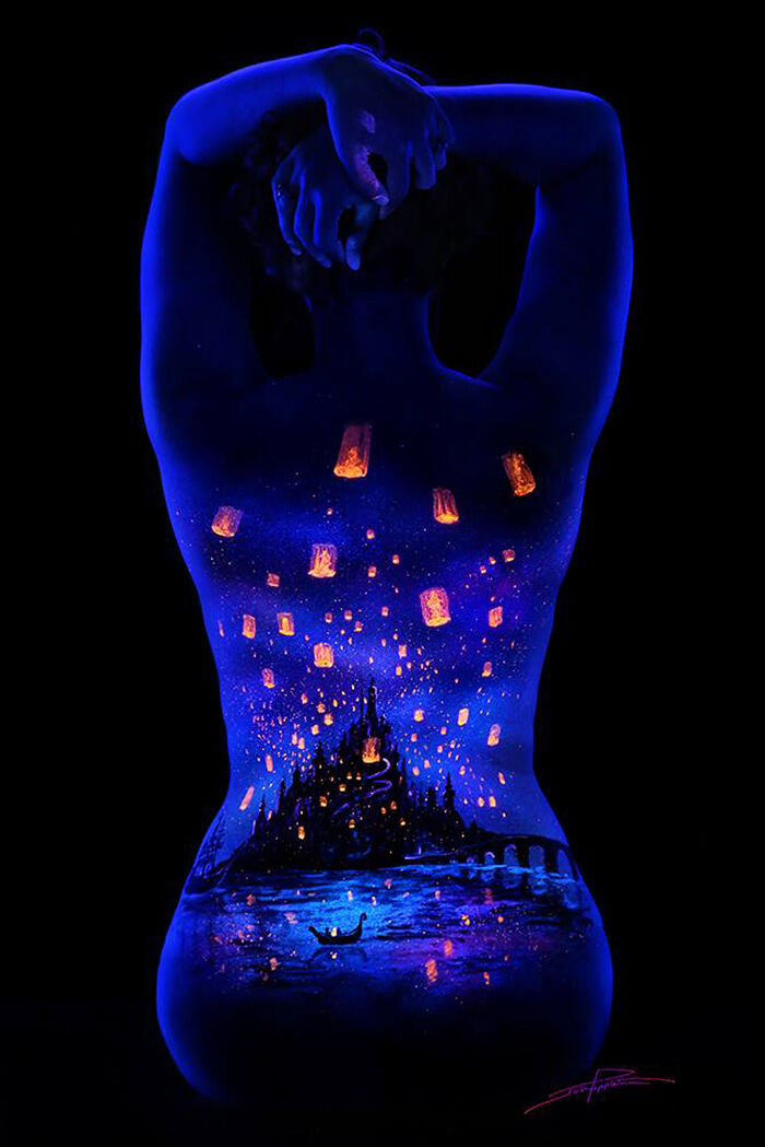 John Poppleton blacklight body paint 22.