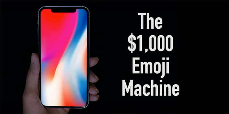 Apple iphone x parody.