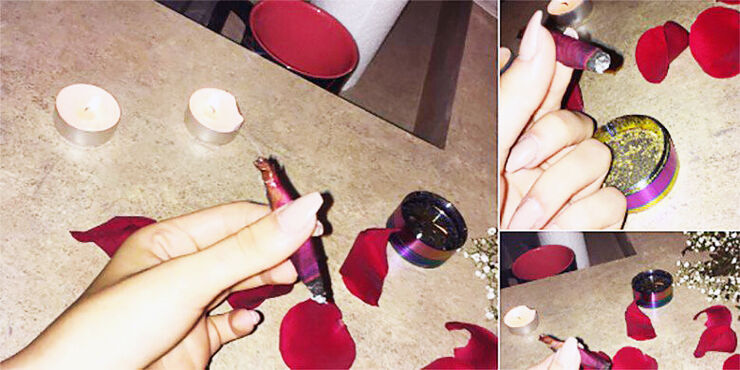 how to roll a blunt using rose petals.