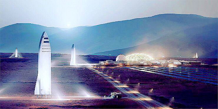 Elon Musk New SpaceX Mars BFR Rocket.