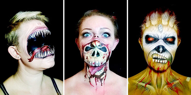 Nikki Shelley halloween face painting 01.
